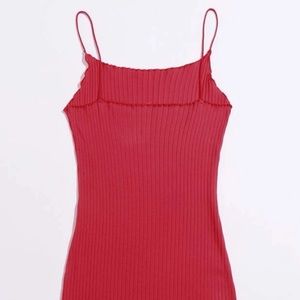 Red Bodycon Spaghetti straps mini dress